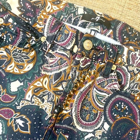💫HP‼️💫 7 FOR ALL MANKIND Ankle Skinny Jeans in Allover Paisley Print, Size 29 - Picture 7 of 9